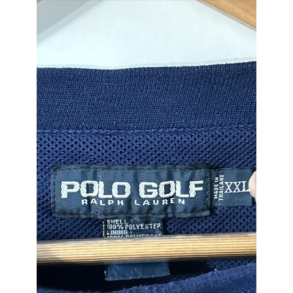Mens Polo Golf Ralph Lauren Mesh Lined Pullover Windbreaker Shield Logo XXL